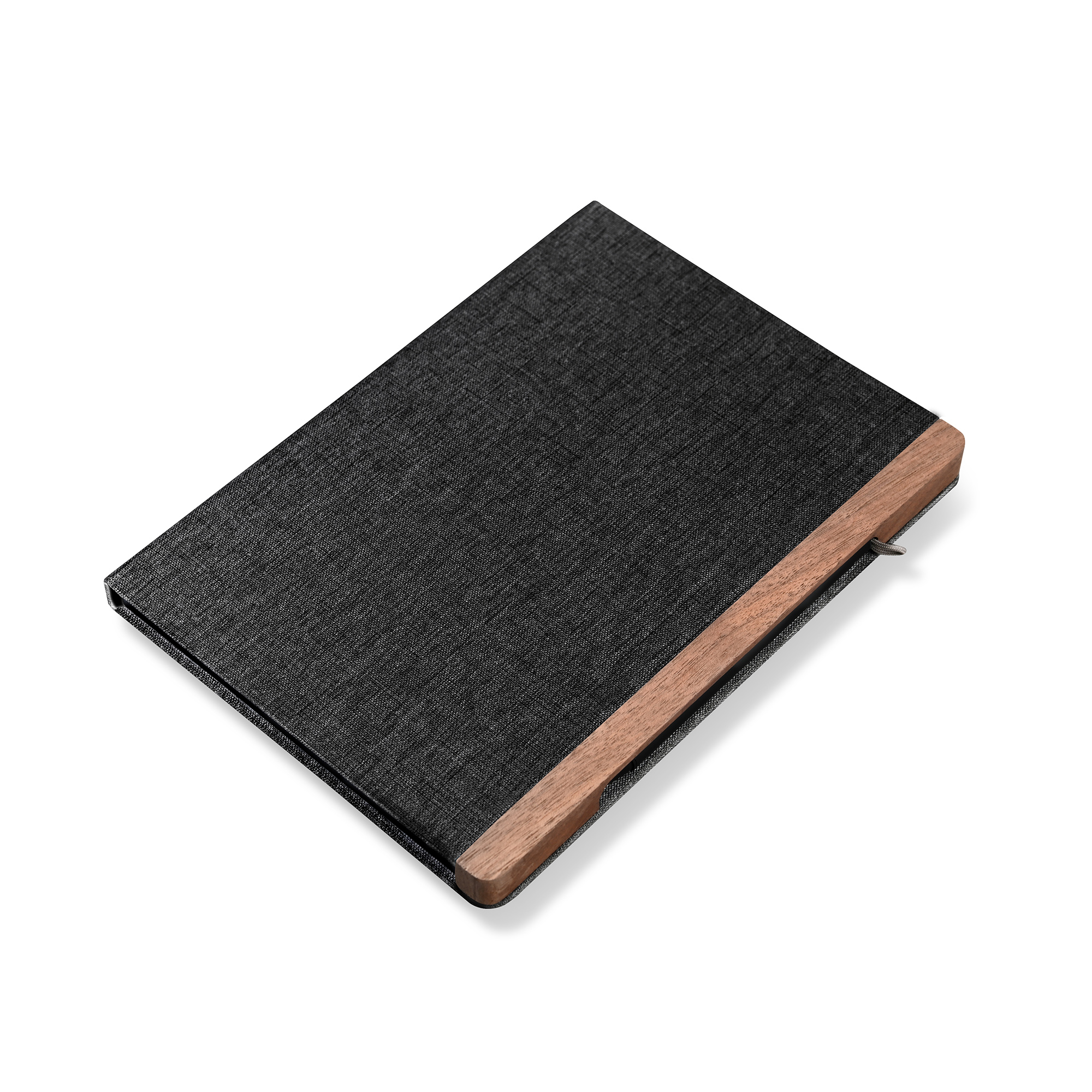 Блокнот с ручкой в ореховом магнитном пенале фото на сайте Print Logo.