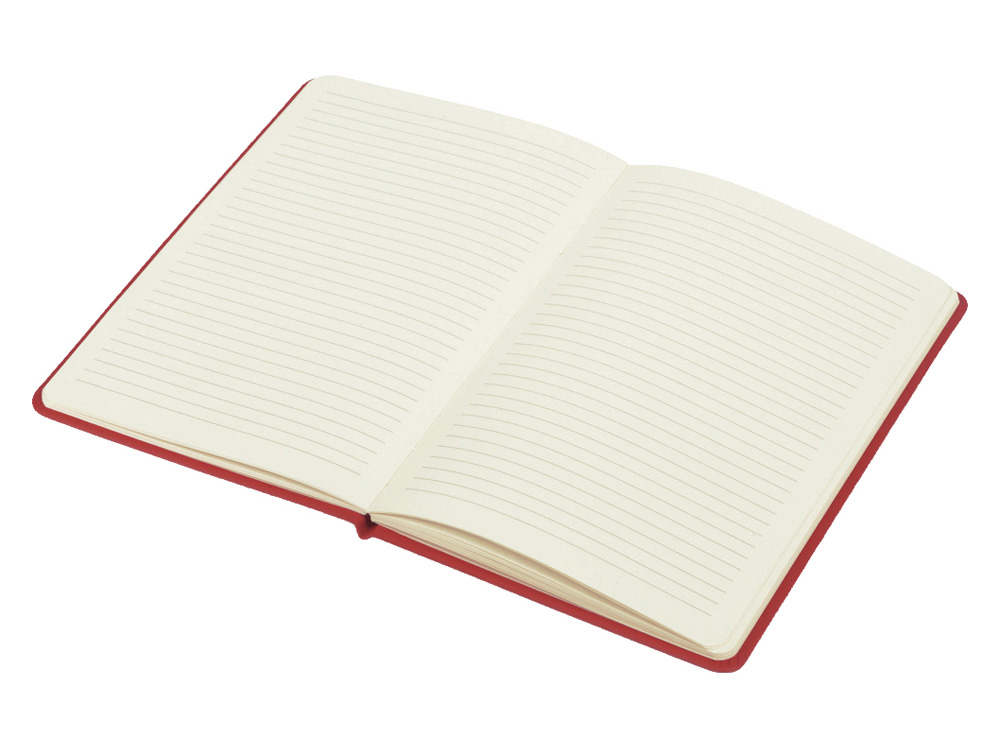 Блокнот Wispy, твердая обложка A5, 64 листа в линейку, красный (Р)