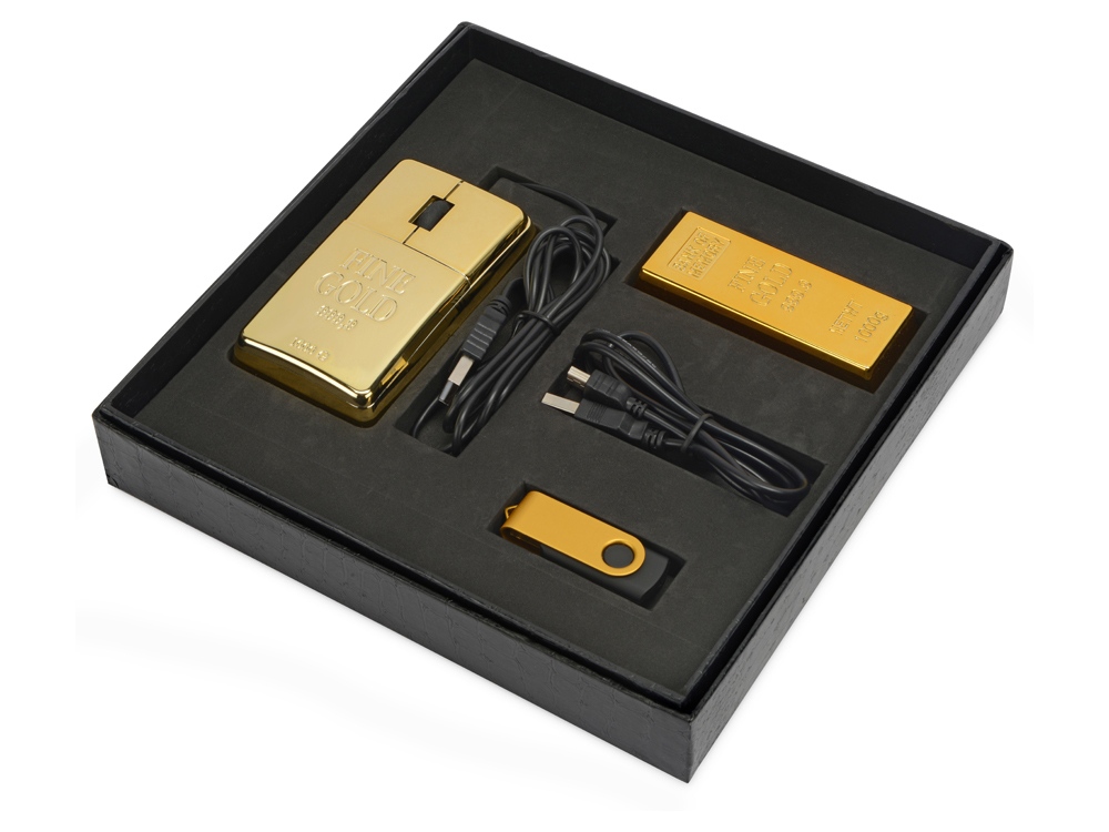 Набор компьютерных аксессуаров Золотая долина с логотипом  | Print Logo