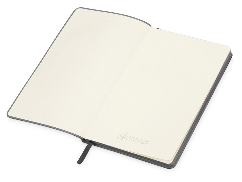 Блокнот Notepeno А5 с тонированными линованными страницами, серый (Р)