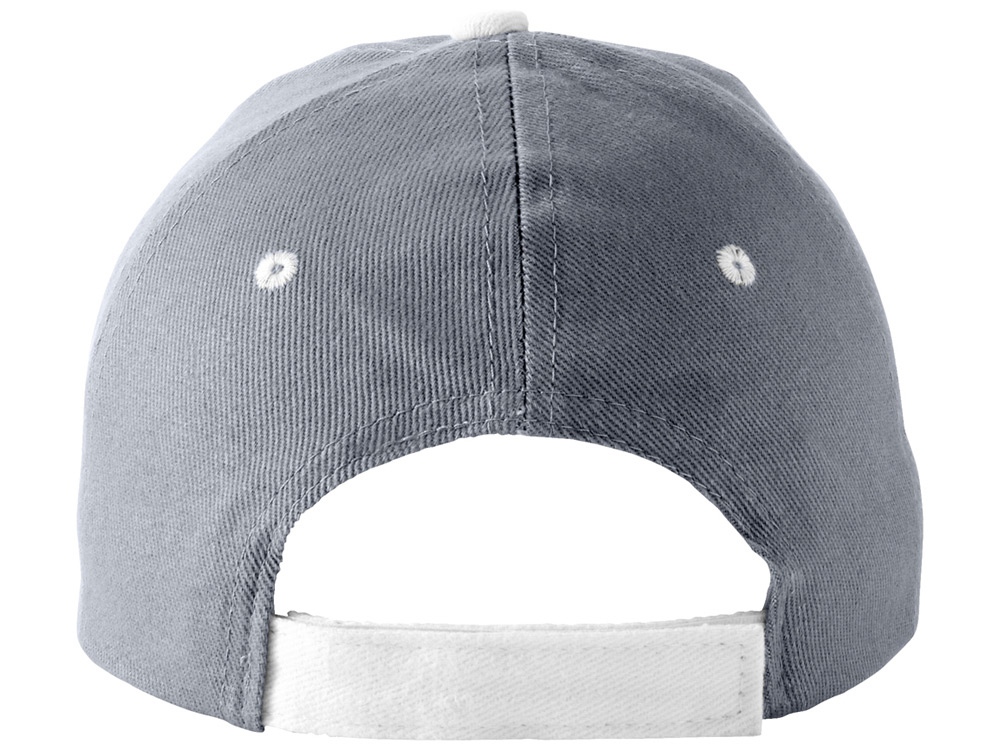 Бейсболка Brent, сэндвич, 6 панелей, серый/белый