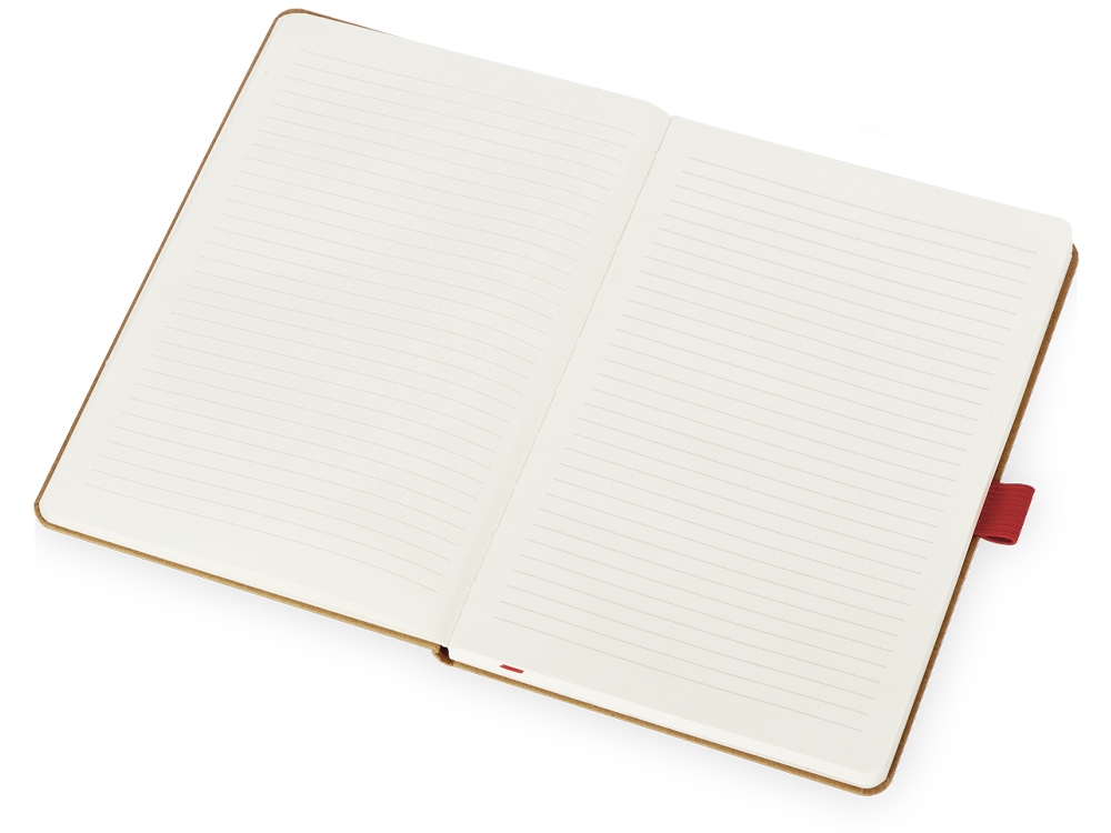 Блокнот Sevilia, твердая обложка из крафта A5, 80 листов, крафтовый/красный