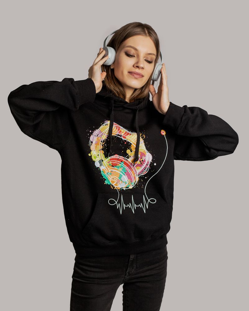 Толстовка Feel The Beat с логотипом CoolColor | Print Logo