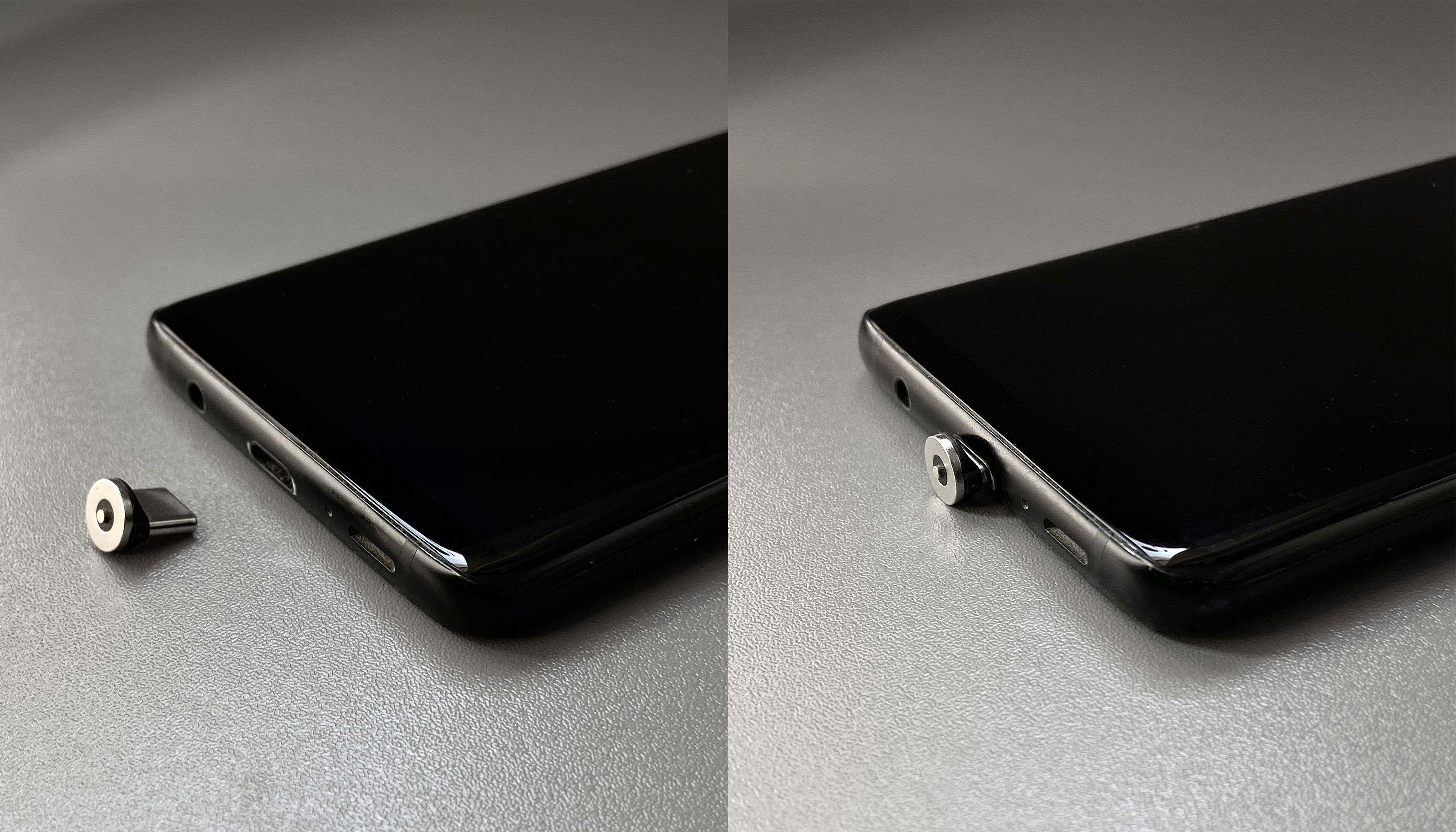 Автомобильное сенсорное беспроводное (15W) зарядное устройство "Titan" с набором переходников для магнитной зарядки, с подсветкой логотипа, черный