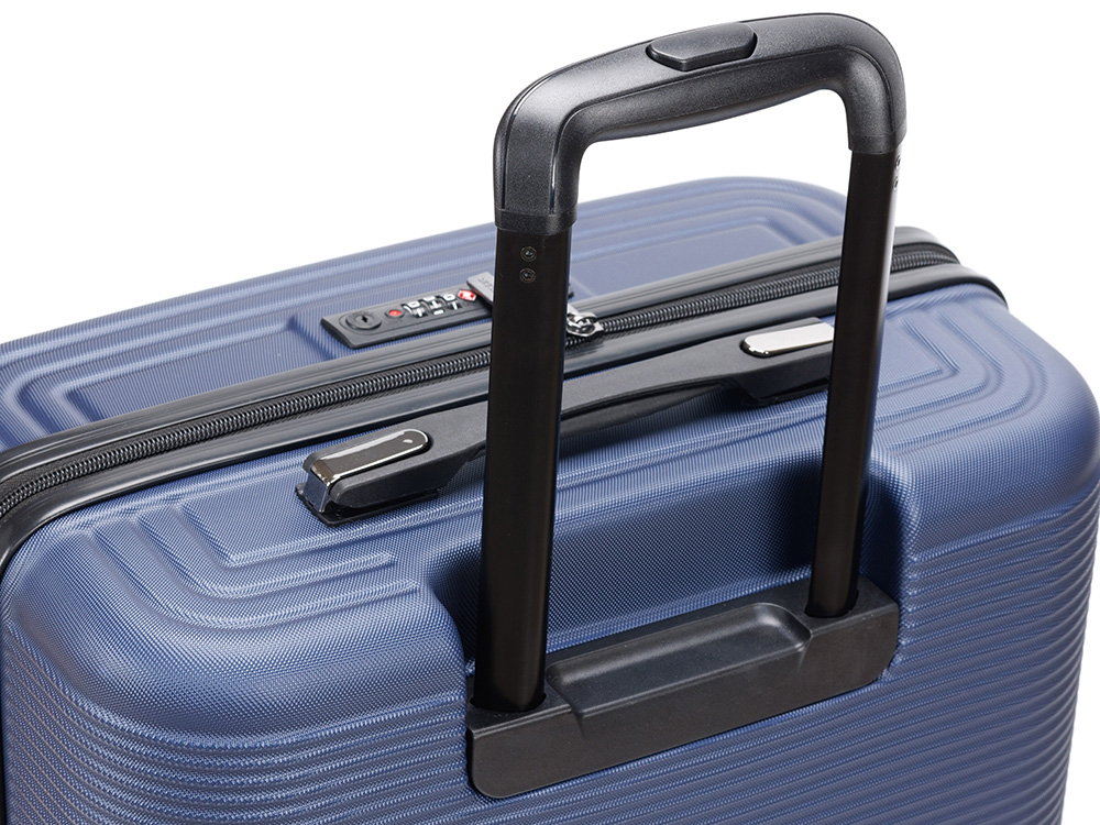 Чемодан TORBER ОНЕГА, синий, ABS-пластик, 69,5 х 46 х 26 см, 69 л