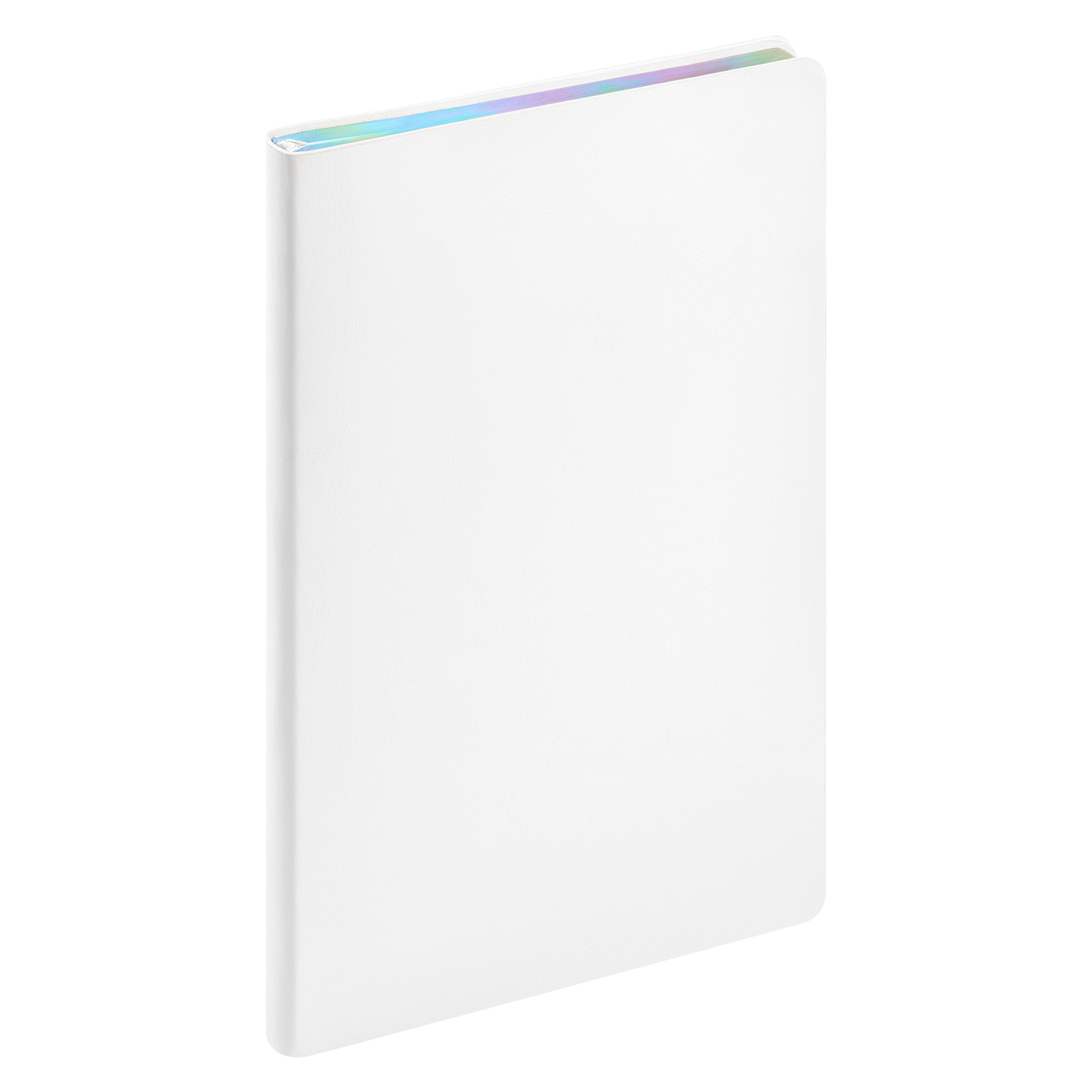 Ежедневник Гэлакси (Galaxy) недатированный, гибкая обложка, срез голограф. фольга, белый фото на сайте Print Logo.