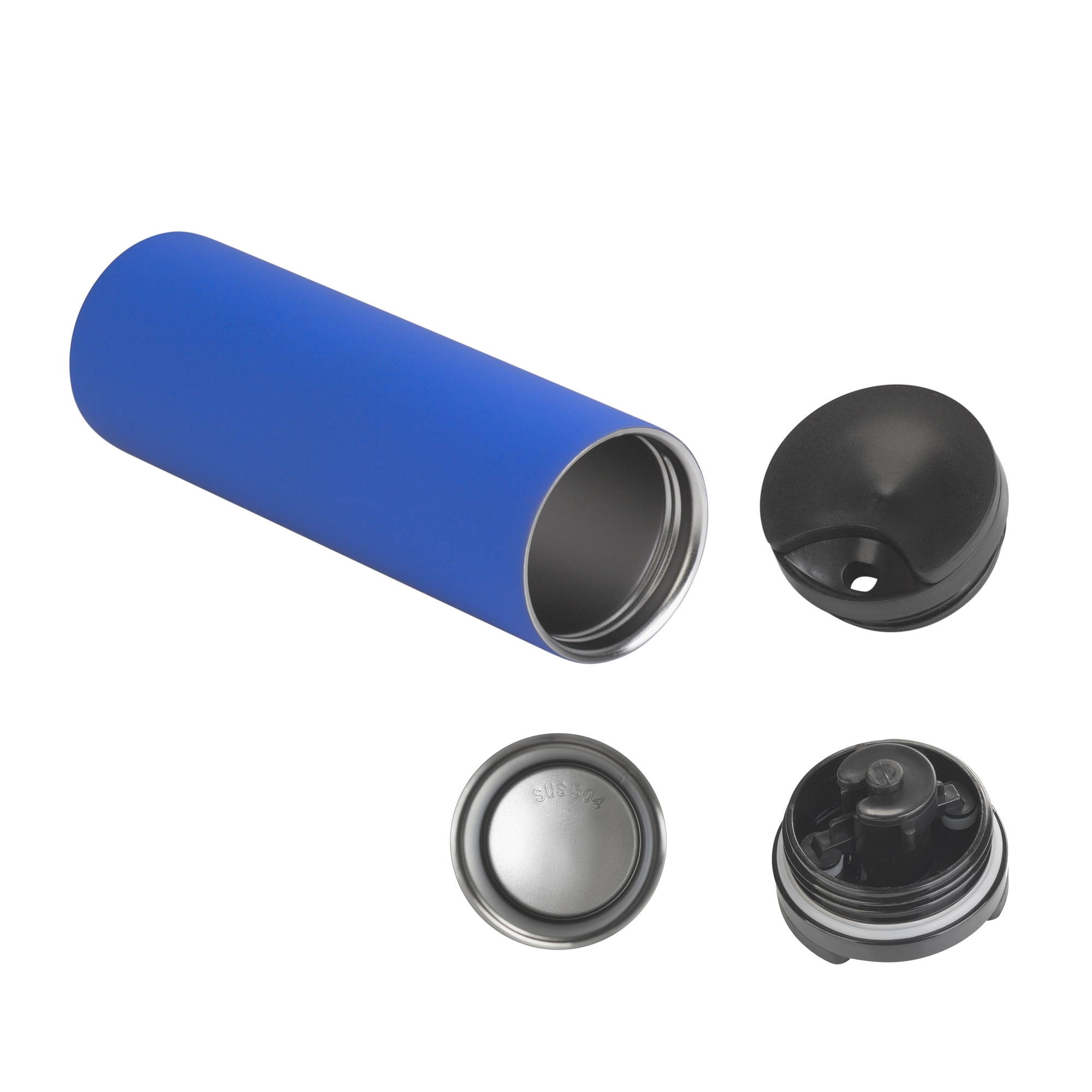 Термостакан "Брайтон" 500 мл, покрытие soft touch — пример нанесения логотипа (SOFTOUCH) | Print Logo