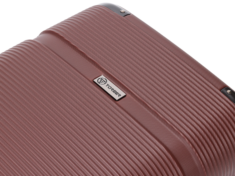 Чемодан TORBER ОНЕГА, бордовый, ABS-пластик, 69,5 х 46 х 26 см, 69 л