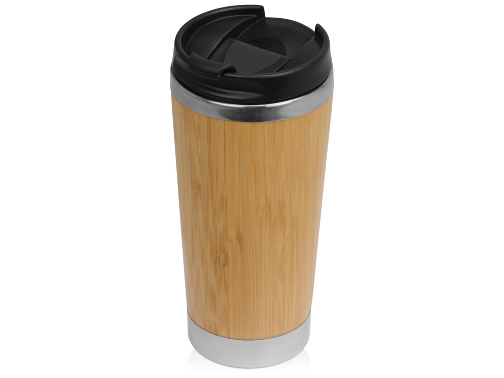 Термокружка Stem с бамбуковым корпусом с логотипом  | Print Logo