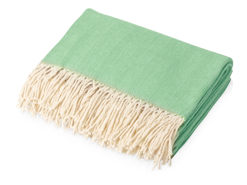 Плед Ёлочка из натурального хлопка с логотипом  | Print Logo