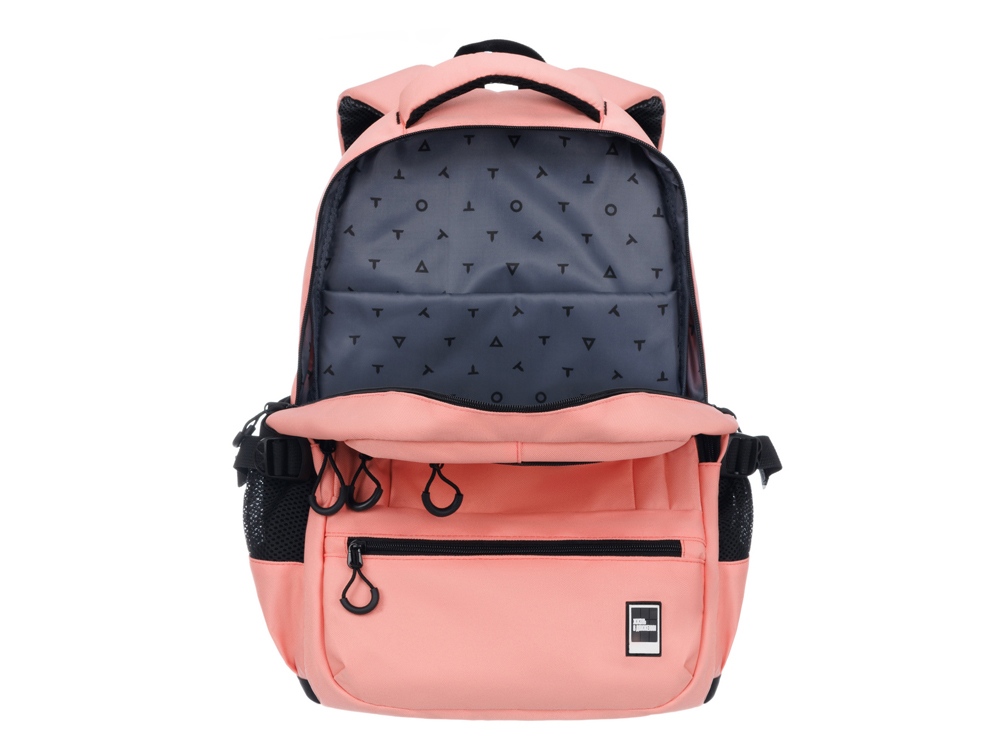 Рюкзак TORBER КЛАСС, персиковый, 46 х 32 х 13 см + Мешок для сменной обуви в подарок!