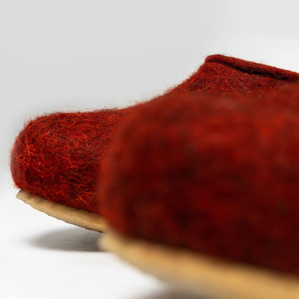 Домашние валенки Cant, красно-коричневые (терракот), размер 47