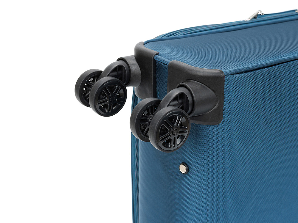 Чемодан TORBER ВИВИ, синий, полиэстер, 39 х 20 х 54 см, 36 л