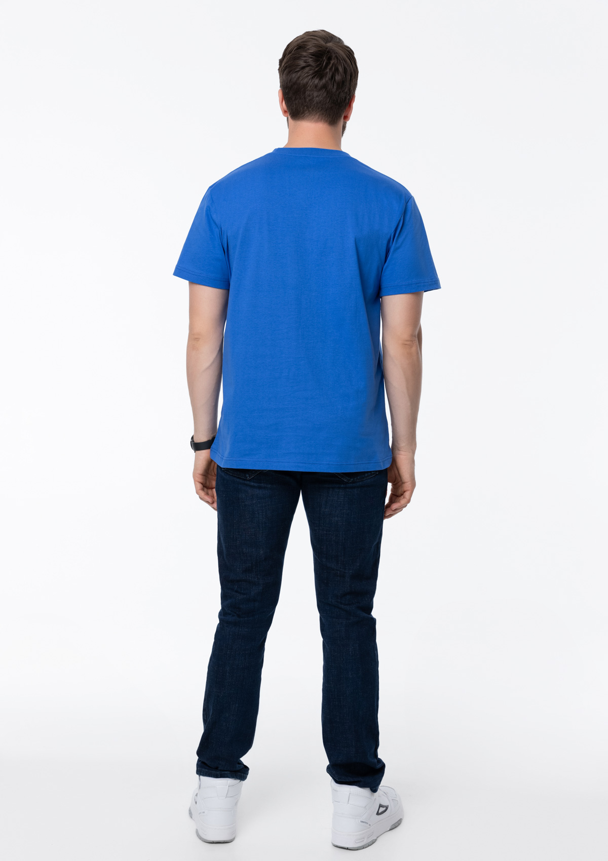 Футболка унисекс хлопок 150, 52, Синий,  (16/1)  (50/L)