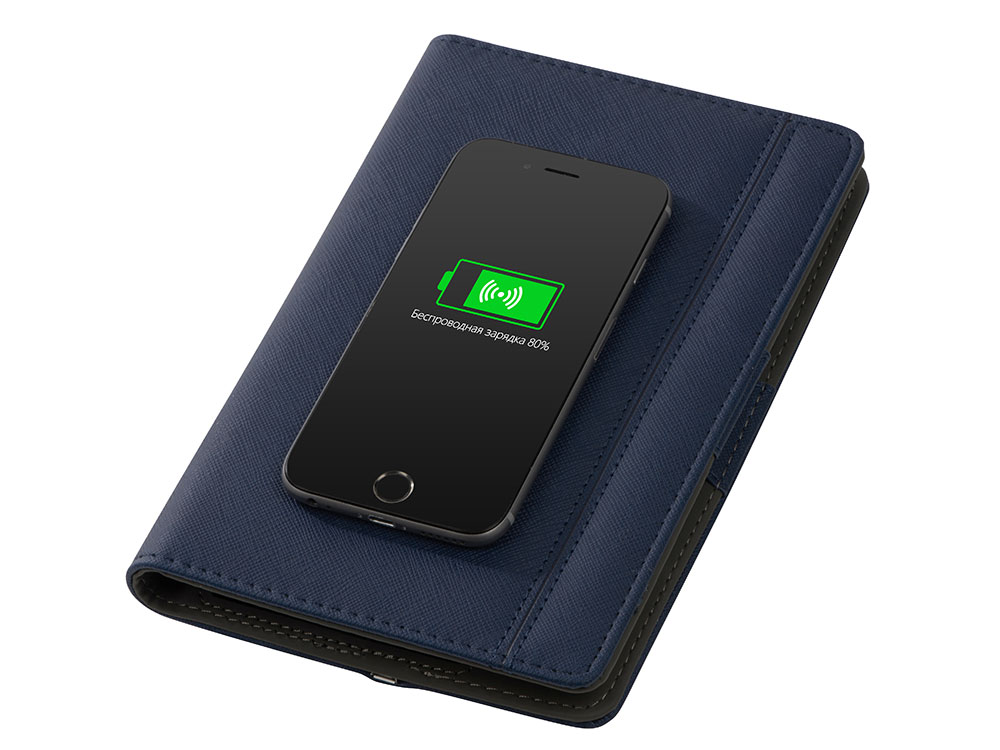 Органайзер с функцией беспроводной зарядки Manner, 5000 mah, темно-синий (Р)