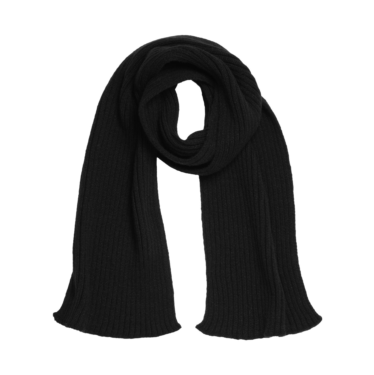 Шарф Форгес (Forges) вязаный, черный