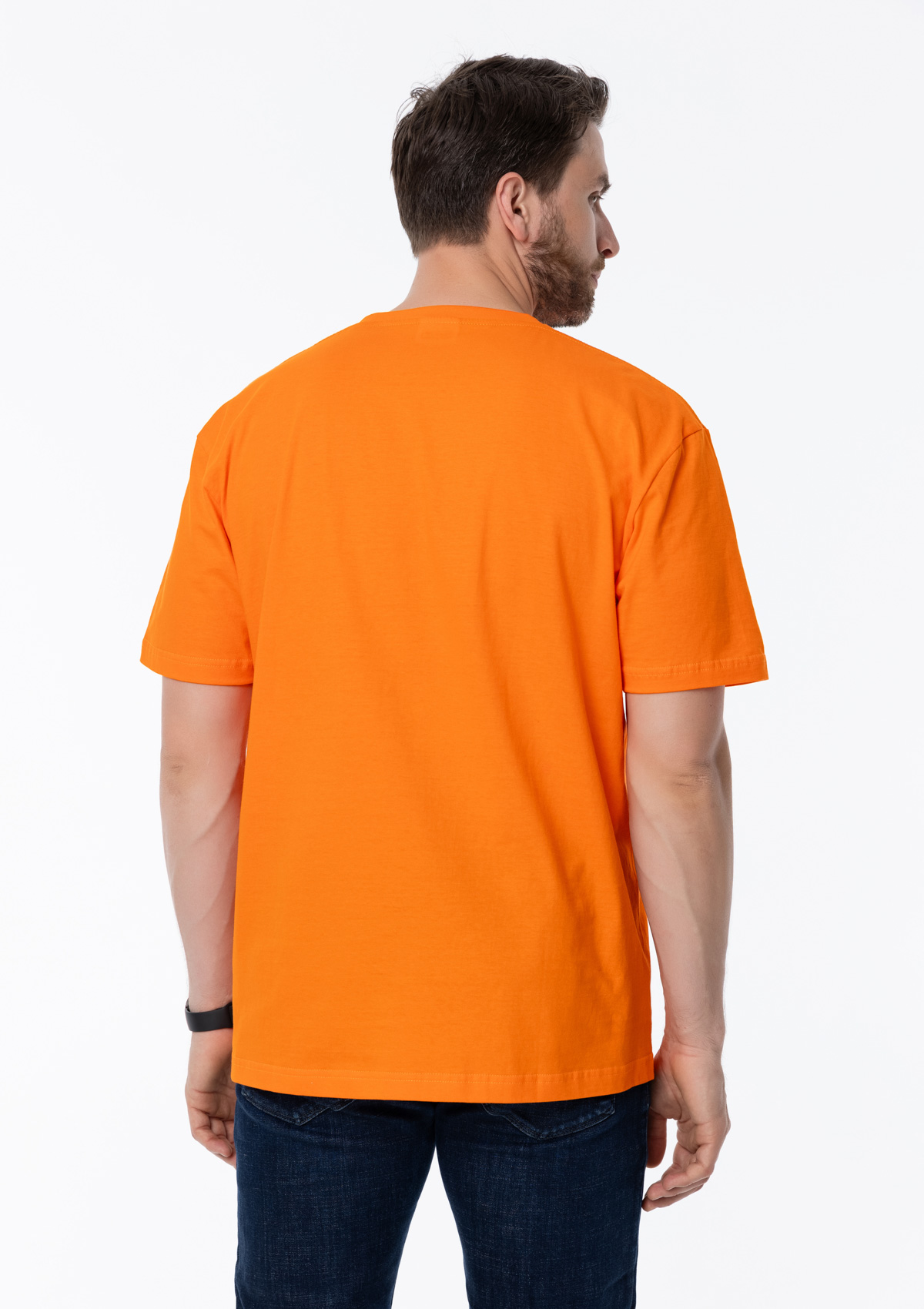 Футболка унисекс без бокового шва STAN хлопок 160, 02, Оранжевый,  (28/1)  (60-62/5XL)