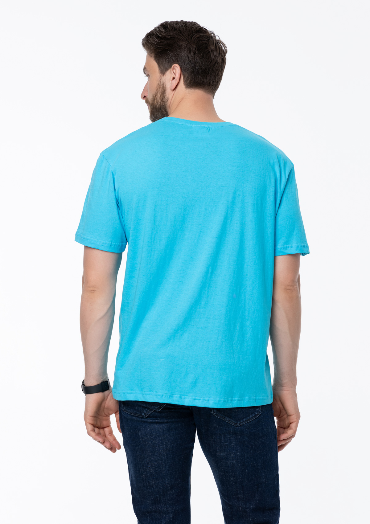 Футболка унисекс без бокового шва STAN хлопок 160, 02, Бирюзовый,  (32)  (44/XS)