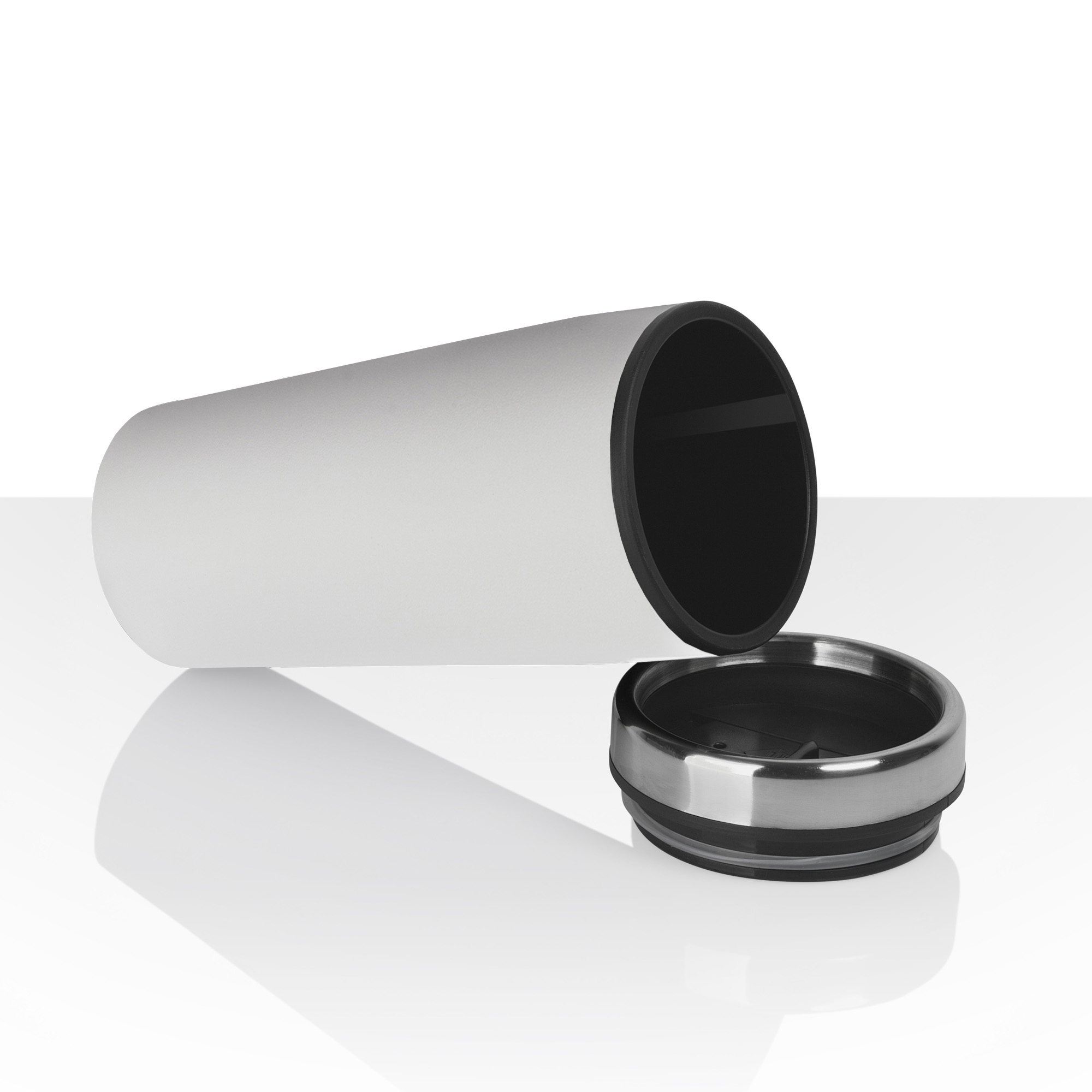 Термостакан "Европа" 500 мл, покрытие пудра — пример нанесения логотипа (SOFTOUCH) | Print Logo