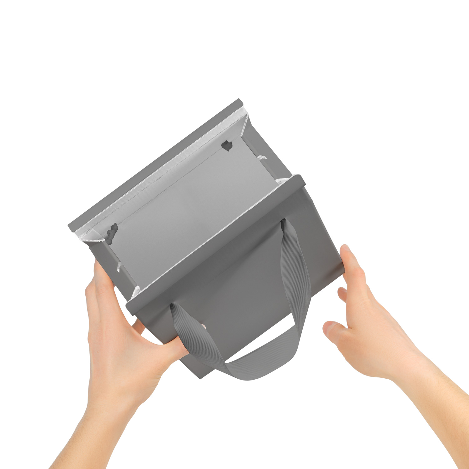 Подарочная коробка-пакет универсальная малая, серая