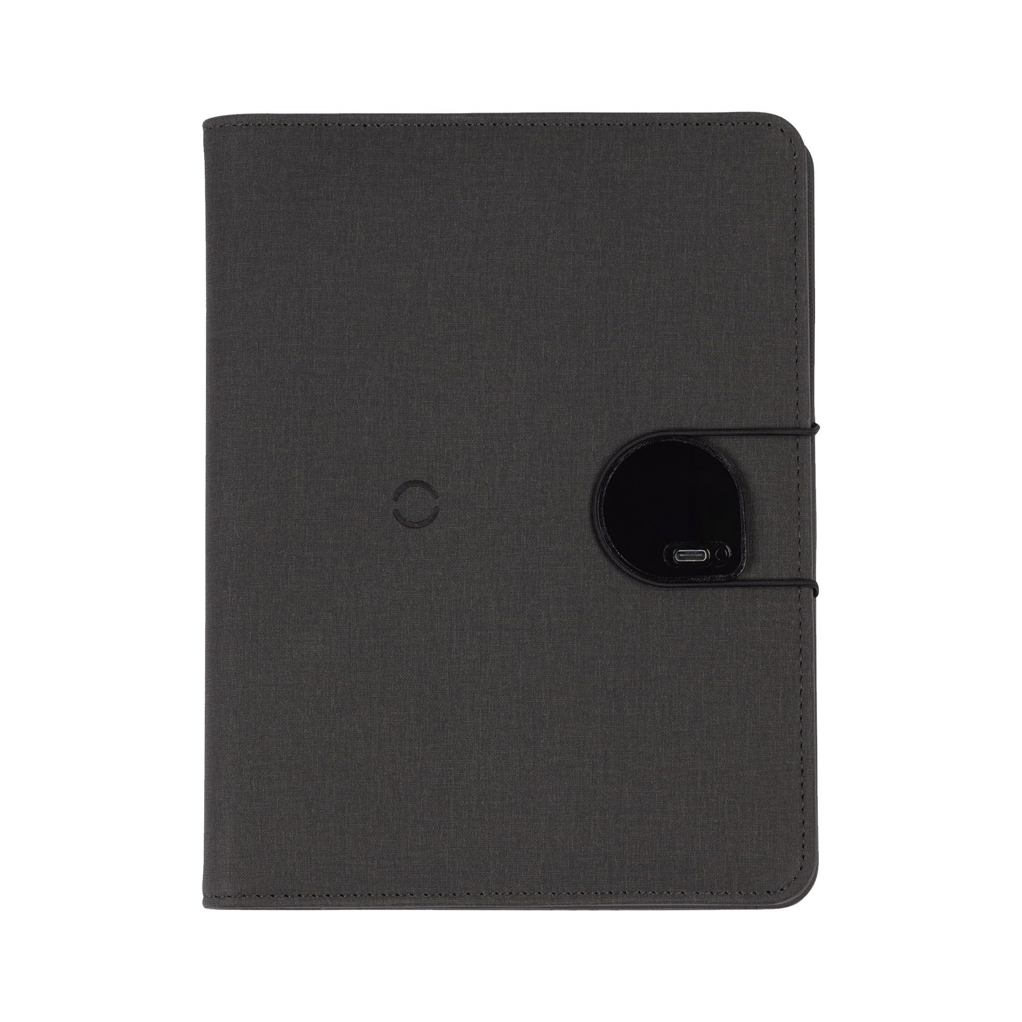 Папка А5 с беспроводным (10W) ЗУ 5000 mAh, с функцией MagSafe, сенсорным дисплеем с подсветкой логотипа и блокнотом фото на сайте Print Logo.