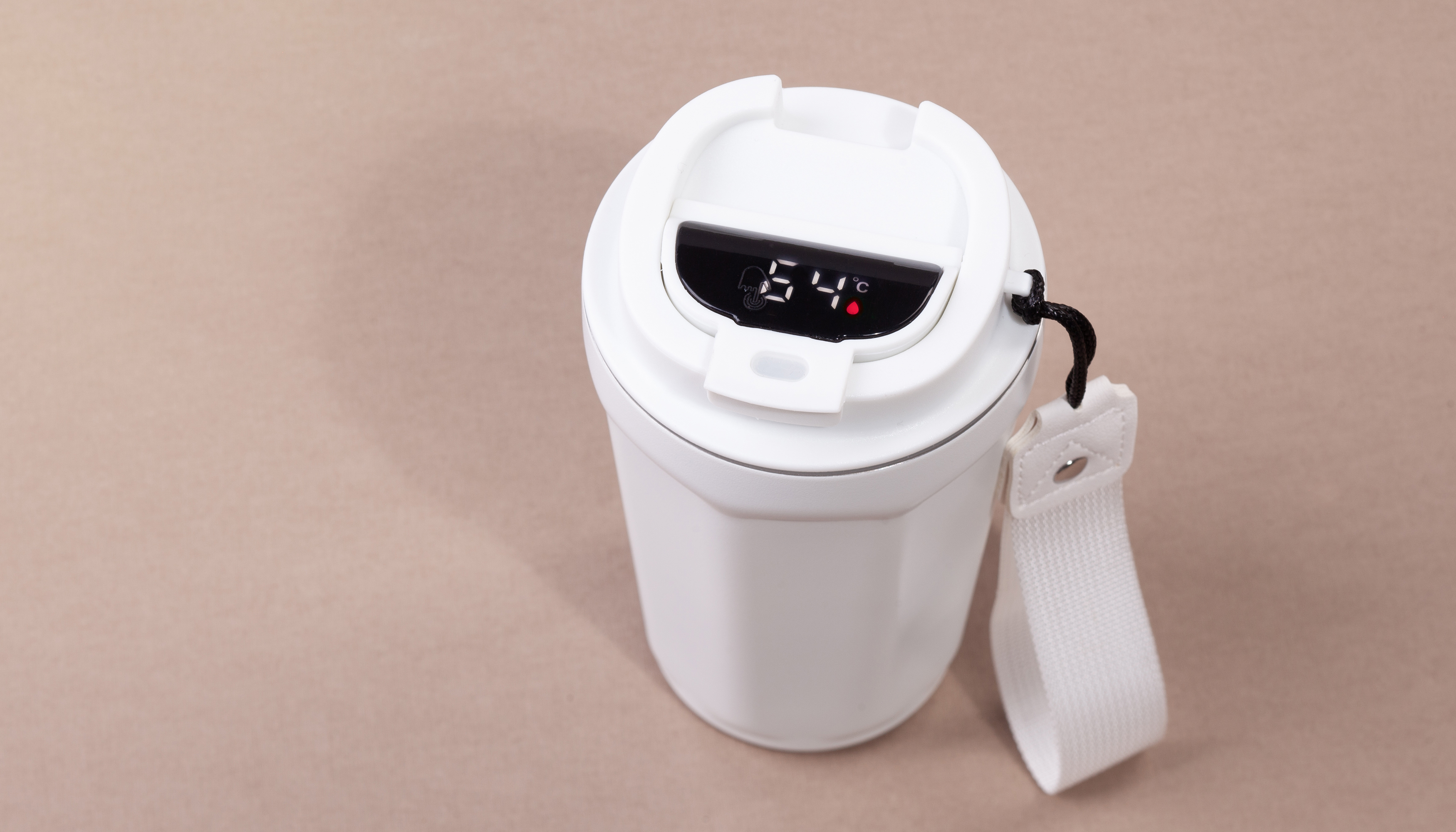 Термостакан "Legend" 390 мл с индикацией температуры, черный