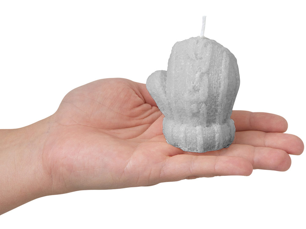 Свеча Рукавичка, серый