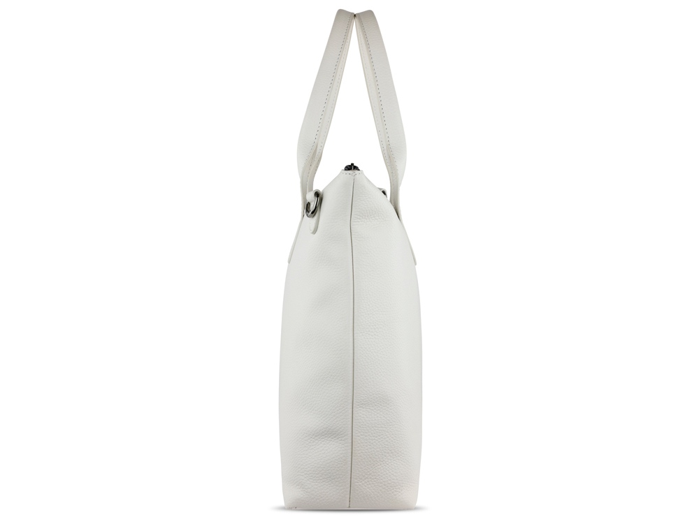 Сумка-шоппер BUGATTI ЭЛЬЗА | ELSA, белая, воловья кожа/полиэстер, 46х11х31,5 см