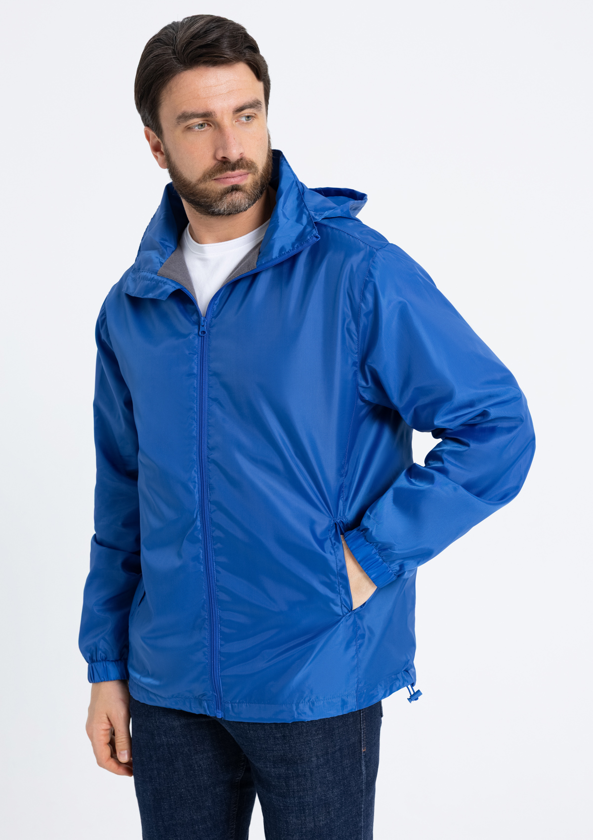 Ветровка утепленная унисекс STAN, 60, дюспо 210T, Синий,  (16/1)  (52/XL)