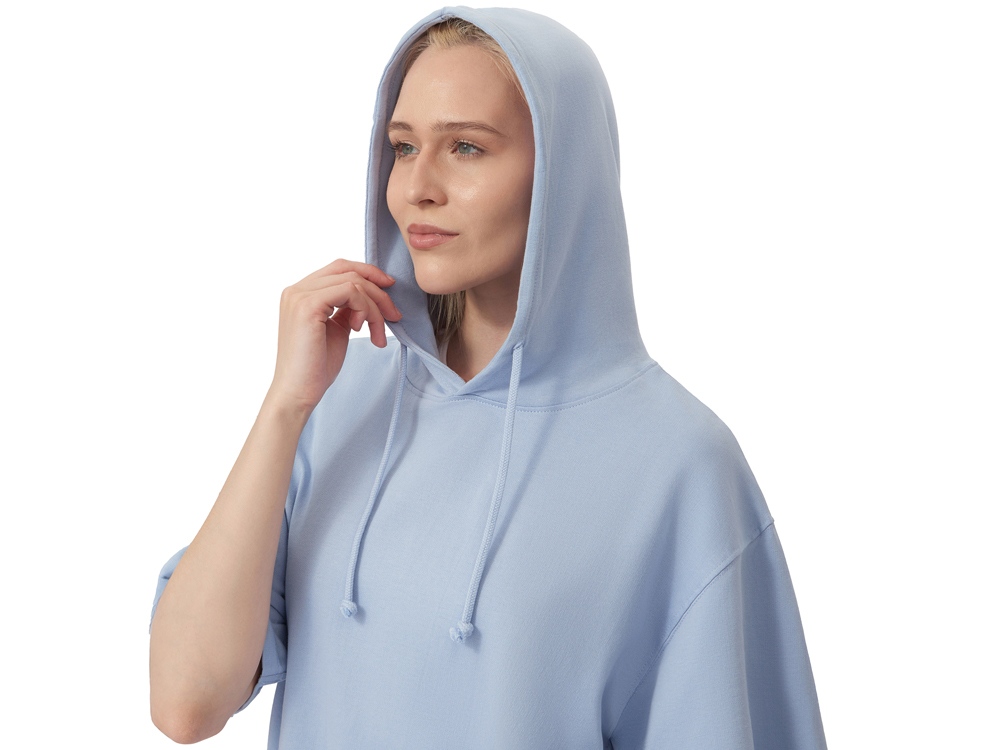 Худи оверсайз с коротким рукавом Warsaw унисекс, небесно-голубой