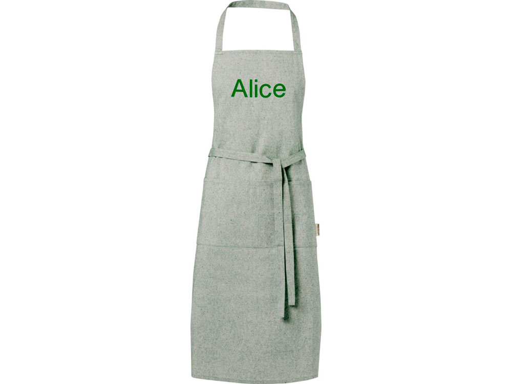 Pheebs 200 g/m2 recycled cotton apron, зеленый яркий