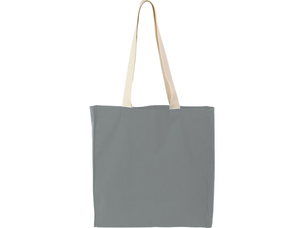 Сумка Donny из хлопка с донной складкой и парусиновыми ручками, серый
