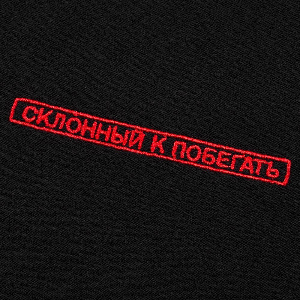 Толстовка «Склонный к побегать» — пример нанесения логотипа () | Print Logo