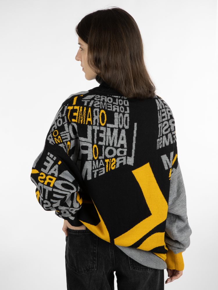 Свитер оверсайз на заказ Tricksy Net, полушерсть, размер S/M