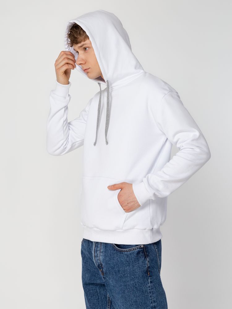 Толстовка с капюшоном Unit Kirenga Heavy белая, размер 4XL
