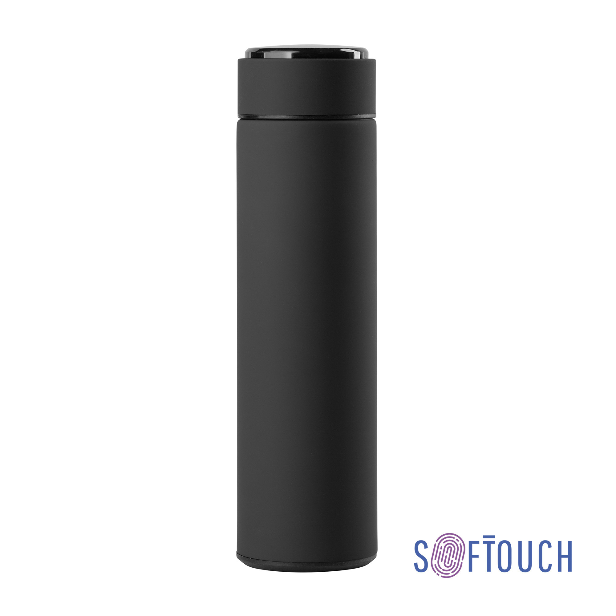 Термос "Бостон next" 500 мл с индикацией температуры, soft touch, сменная батарейка фото на сайте Print Logo.