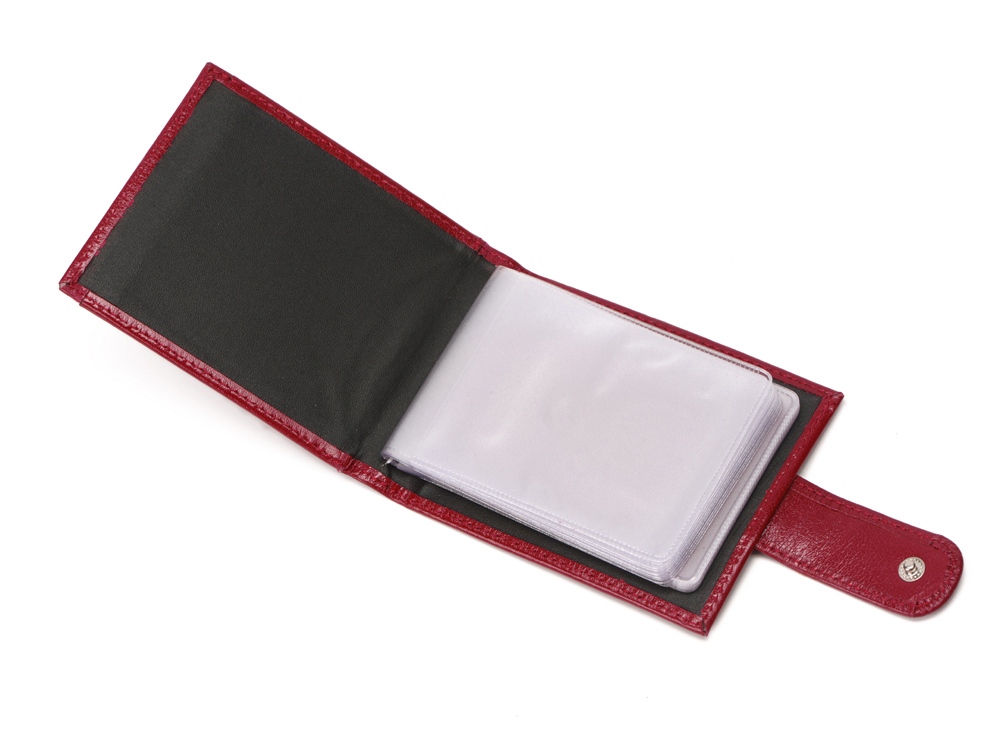 Футляр для визиток Арес, бордовый