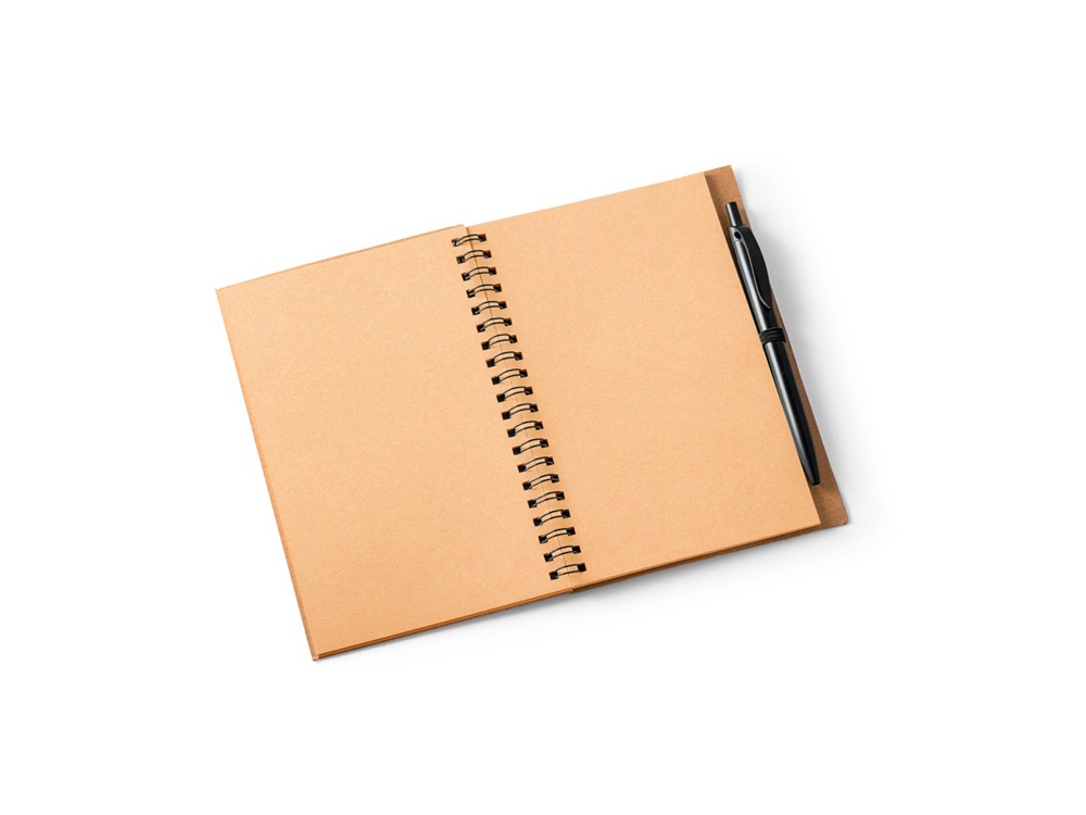 VICENTE Пробковый блокнот, черный