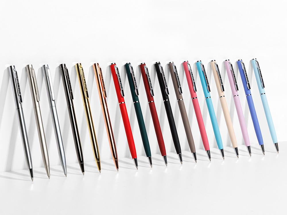 Ручка шариковая автоматическая BrunoVisconti® PALERMO цвет корпуса красный, soft-touch, 0.7 мм