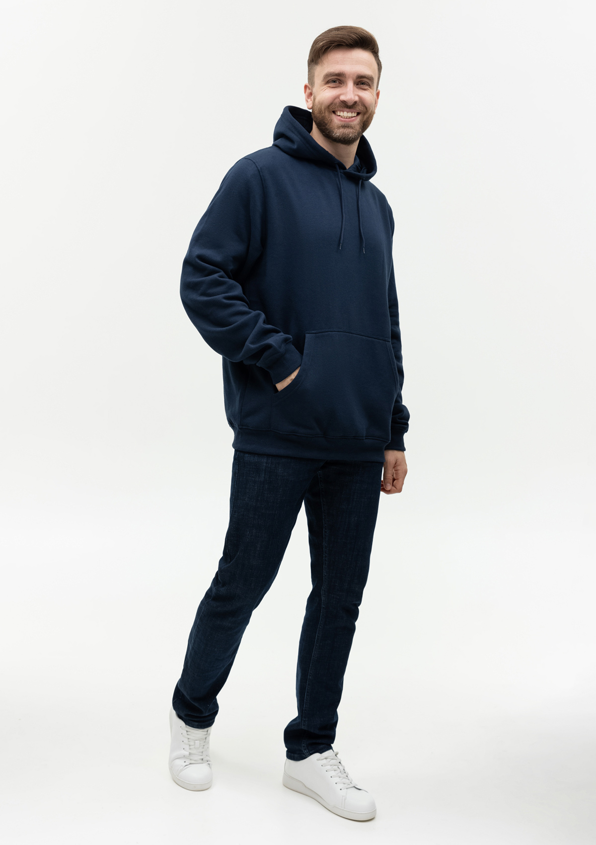 Худи унисекс STAN футер с начёсом 260, 20, Тёмно-синий,  (46)  (48/M)