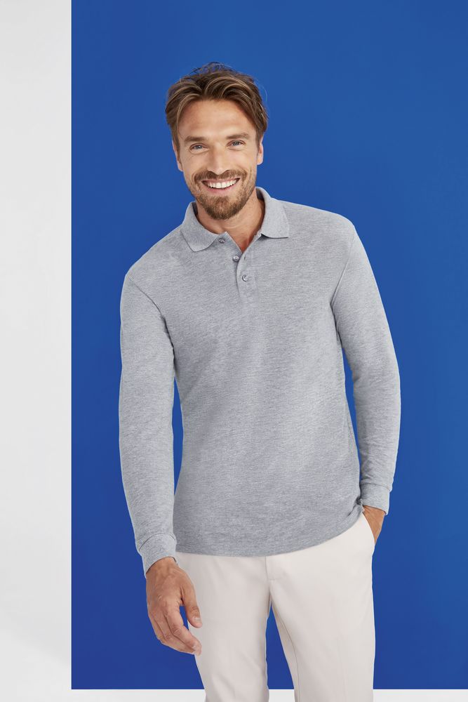 Рубашка поло мужская с длинным рукавом Star 170 фото на сайте Print Logo.