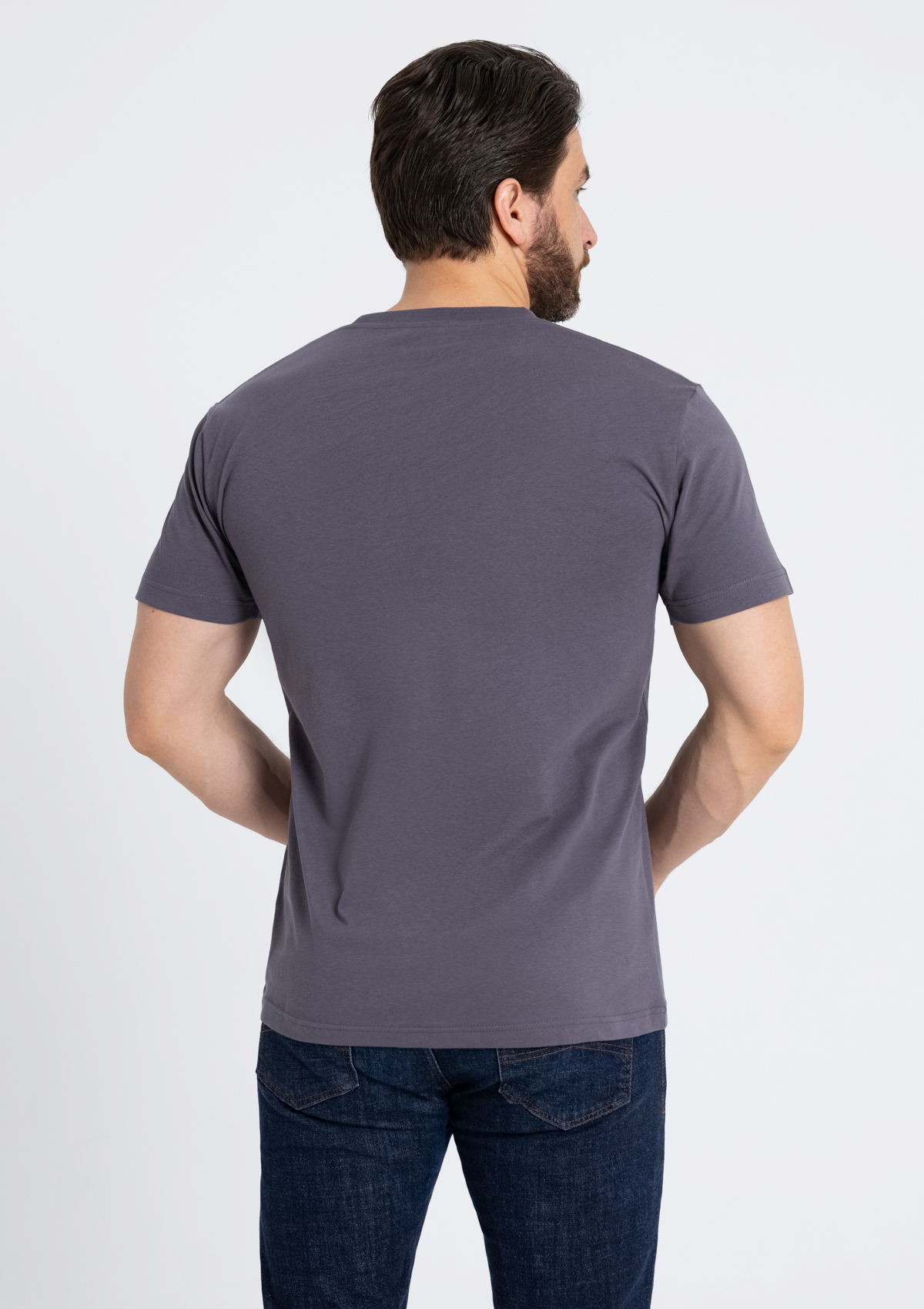 Футболка мужская STAN хлопок 180, 08U, Тёмно-серый,  (100/1)  (56/XXXL)