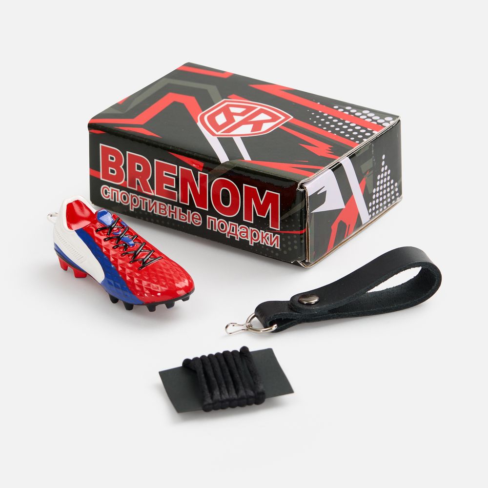 Брелок «Футбольная бутса» — пример нанесения логотипа (сделано в России) | Print Logo