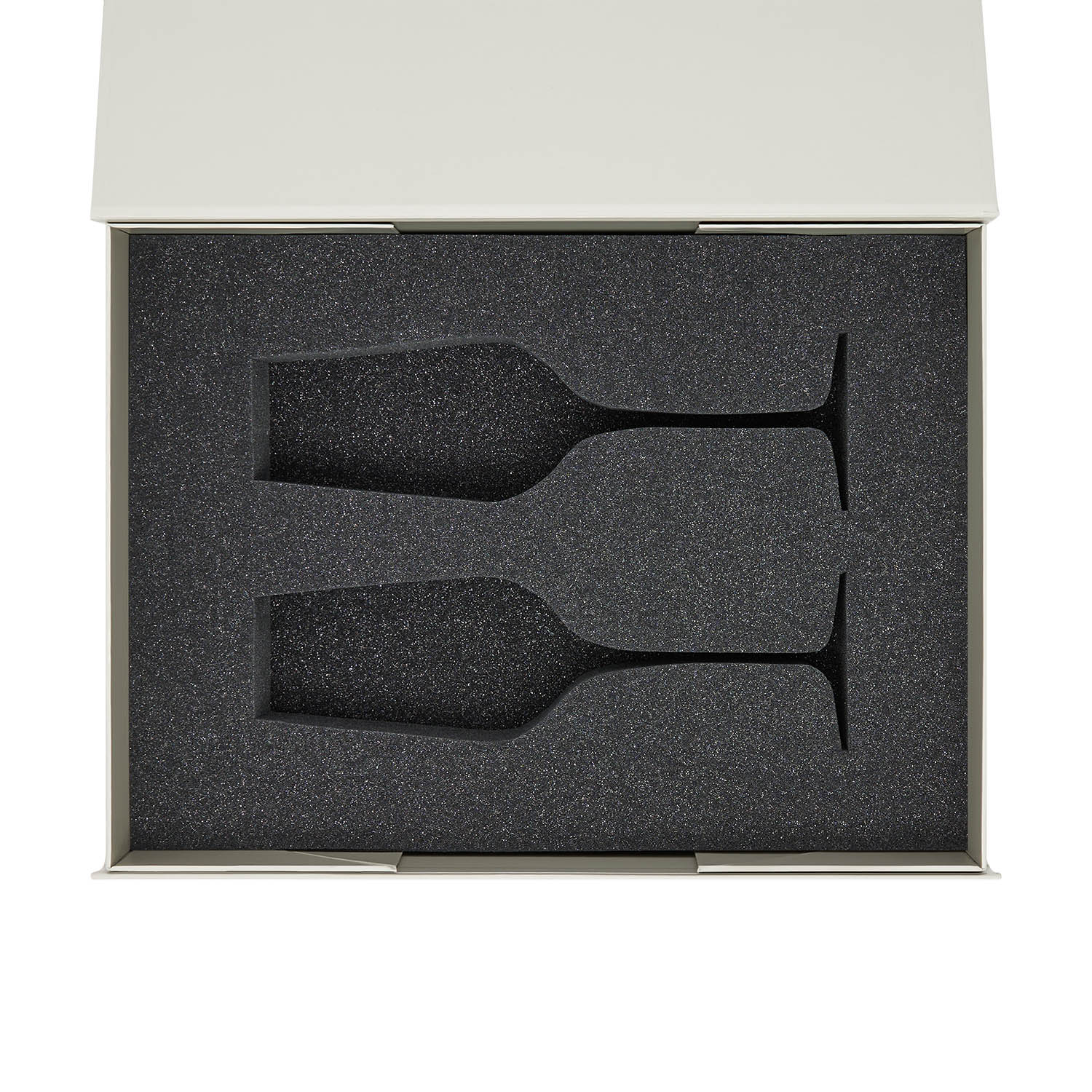 Ложемент под 2 бокала для шампанского (рифленое стекло) в среднюю коробку-трансформер (арт. 695721)