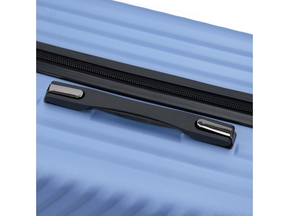 Чемодан TORBER ЛАМА, синий, ABS-пластик, 49 х 29,5 х 77 см, 92 л