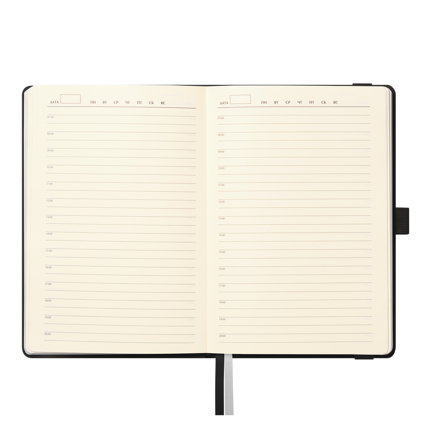 Ежедневник Гэлакси (Galaxy) недатированный, жесткая обложка, срез голограф. фольга, черный