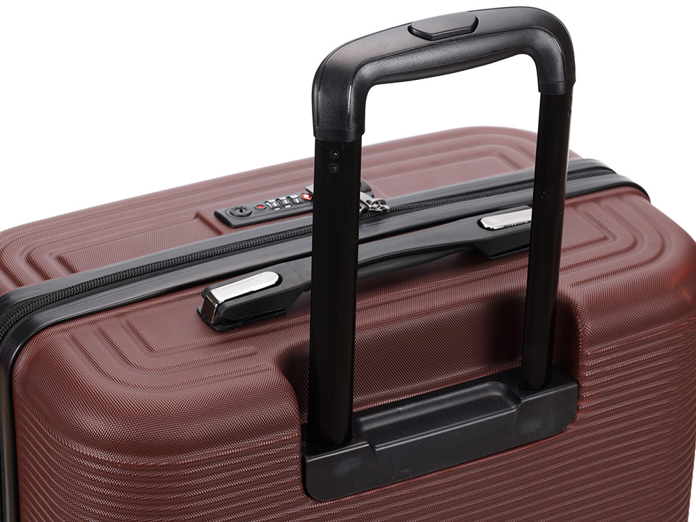 Чемодан TORBER ОНЕГА, бордовый, ABS-пластик, 79,5 х 51 х 29 см, 103 л