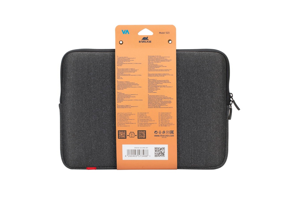 RIVACASE 5123 dark grey чехол для ноутбука 13.3 / 12