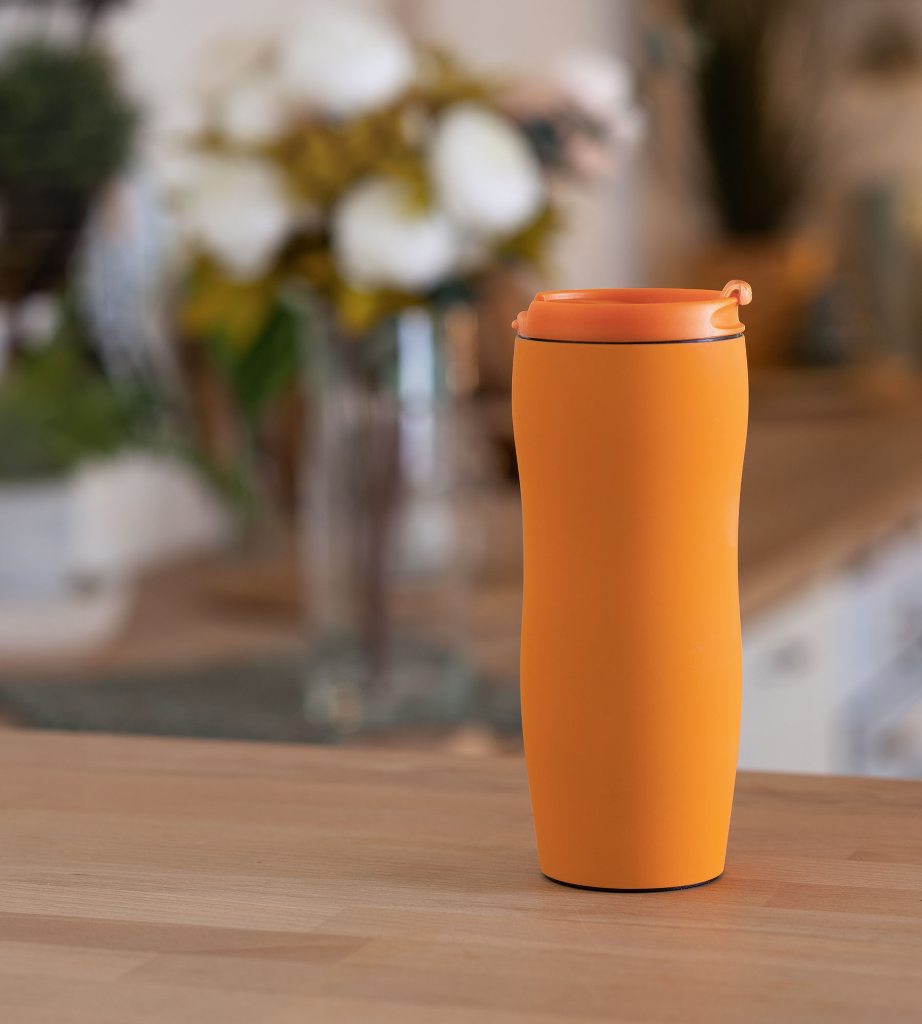 Термостакан "Монтана" 400 мл, покрытие soft touch, бирюзовый