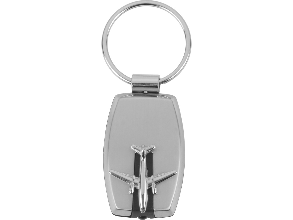 Брелок-фонарик Аэроплан, серебристый